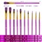 Paint Brushes Set 2-Pack 20 Pieces for Acrylic, Oil, and Watercolor Painting Artist Paintbrushes for Body, Face, Rock, Canvas Kids and Adult Drawing Arts and Crafts Supplies Purple